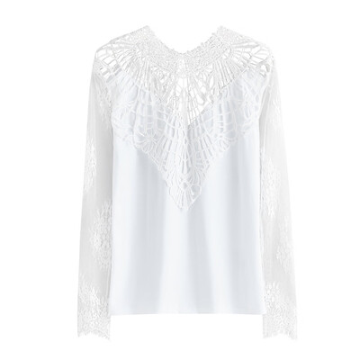 Tailored Women Lace Stitching Hollow Long Sleeve O- neck Bottoming Shirt Blouse
Tailored Women Lace Stitching Hollow Long Sleeve O- neck Bottoming Shirt Blouse