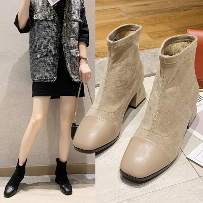 Net red with thin skinny boots female autumn&winter new elastic boots fashion wild British win
Net red with thin skinny boots female autumn&winter new elastic boots fashion wild British win