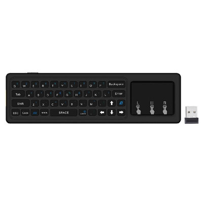 Mini 24GHz Wireless QWERTY Keyboard Air Mouse Touchpad Handheld Remote Control 6 Gxes Gyroscope for PC TV Android TV BOX
Mini 24GHz Wireless QWERTY Keyboard Air Mouse Touchpad Handheld Remote Control 6 Gxes Gyroscope for PC TV Android TV BOX