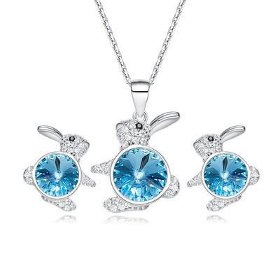 S925 Sterling Silver Cute Rabbit Pendant Necklace White Gold Plated Women Jewelry Made with Swarovski Crystals Necklaces Gifts
S925 Sterling Silver Cute Rabbit Pendant Necklace White Gold Plated Women Jewelry Made with Swarovski Crystals Necklaces Gifts