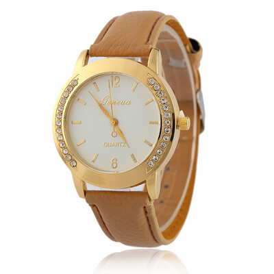 New ladies Geneva belt watch with diamonds fashion quartz watch candy color strap foreign trade
New ladies Geneva belt watch with diamonds fashion quartz watch candy color strap foreign trade