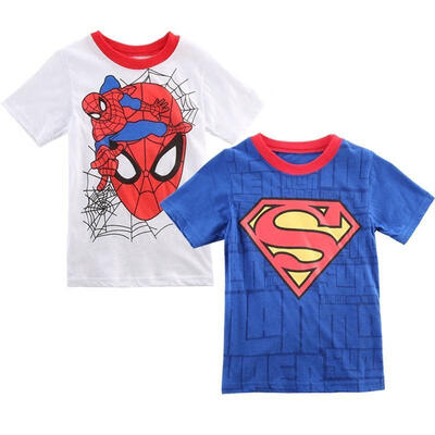 2-7Years Baby Boy Novelty Short Sleeve T-shirt Spiderman Superman Costume Tees Tops 
2-7Years Baby Boy Novelty Short Sleeve T-shirt Spiderman Superman Costume Tees Tops
