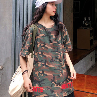 women Summer Trend Loose Camouflage Print T-shirt Novel Round Neck Short-sleeved Womens T-shirt
women Summer Trend Loose Camouflage Print T-shirt Novel Round Neck Short-sleeved Womens T-shirt