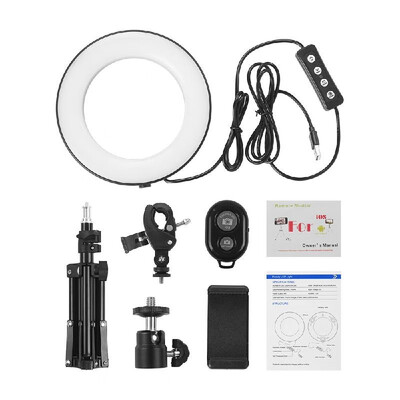 6 Inch Desktop Portable Selfie LED Ring Light 3000-6000K 3 Light Modes & Dimmable Brightness with Tripod Stand Wireless Remote Con
6 Inch Desktop Portable Selfie LED Ring Light 3000-6000K 3 Light Modes & Dimmable Brightness with Tripod Stand Wireless Remote Con