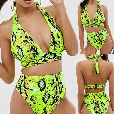 Saidsome Women Serpentine Printing Bandage Bikini Split Body Swimsuit Beachwear Suit
Saidsome Women Serpentine Printing Bandage Bikini Split Body Swimsuit Beachwear Suit