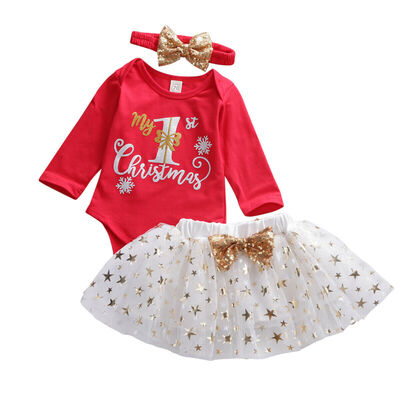 Newborn Baby Girl My 1st Christmas Romper Tutu Skirt 3Pcs Clothes Outfits Set
Newborn Baby Girl My 1st Christmas Romper Tutu Skirt 3Pcs Clothes Outfits Set