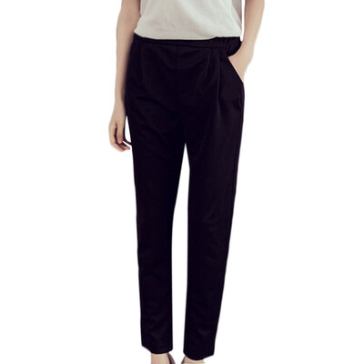 2019 Women Comfy Harem Pants Mid Waist Elastic Solid Color Fashion Student Slim Loose Straight Casual Nine Pants
2019 Women Comfy Harem Pants Mid Waist Elastic Solid Color Fashion Student Slim Loose Straight Casual Nine Pants