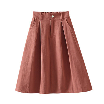 Womens A-line Skirt Casual Fashion High Waist Skirts Solid Color Girls Mid Pockets Skirt
Womens A-line Skirt Casual Fashion High Waist Skirts Solid Color Girls Mid Pockets Skirt