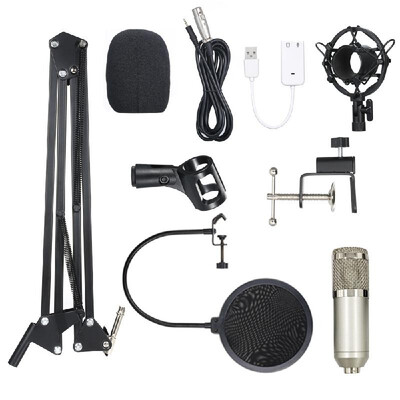 BM800 Condenser Microphone Lit Pro Audio Studio Recording & Brocasting Adjustable Mic Suspension Scissor Arm Pop Filter
BM800 Condenser Microphone Lit Pro Audio Studio Recording & Brocasting Adjustable Mic Suspension Scissor Arm Pop Filter
