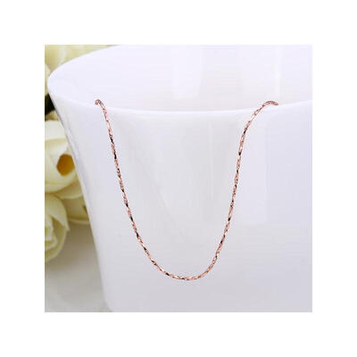 Fine 18K Rose Gold Plated Tin Alloy Snake Chain Fine Necklace Making with Lobster Claw Clasps 18" 05mm
Fine 18K Rose Gold Plated Tin Alloy Snake Chain Fine Necklace Making with Lobster Claw Clasps 18" 05mm