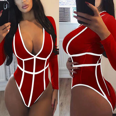 Fashion Women Contrast Beading Bodysuit Bodycon V-Neck Jumpsuit Romper Leotard Tops Blouse Playsuit Long Sleeve
Fashion Women Contrast Beading Bodysuit Bodycon V-Neck Jumpsuit Romper Leotard Tops Blouse Playsuit Long Sleeve
