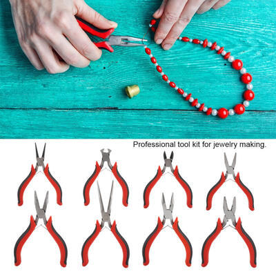 Greensen 8Pcs Professional Jewelry Making Tool Round Nose Wire-Cutter Pliers Tool Kit
Greensen 8Pcs Professional Jewelry Making Tool Round Nose Wire-Cutter Pliers Tool Kit