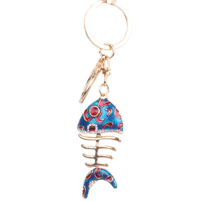 Korean version of the metal diamond cute smart fish bone alloy key chain luggage car pendant unisex small gifts
Korean version of the metal diamond cute smart fish bone alloy key chain luggage car pendant unisex small gifts