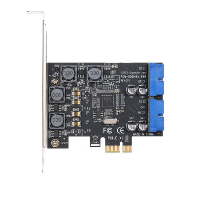 PCI-E USB30 Express Card 4 Ports External Dual 1920Pin Front Connector Expansion Card
PCI-E USB30 Express Card 4 Ports External Dual 1920Pin Front Connector Expansion Card