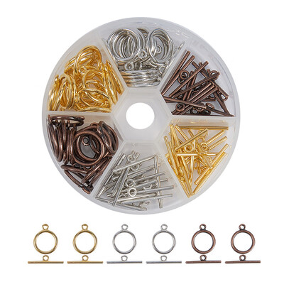 PH PANDAHALL 60 Sets 3 Mixed Colors Tibetan Alloy Toggle TBar Clasps Findings For Jewelry Making
PH PANDAHALL 60 Sets 3 Mixed Colors Tibetan Alloy Toggle TBar Clasps Findings For Jewelry Making
