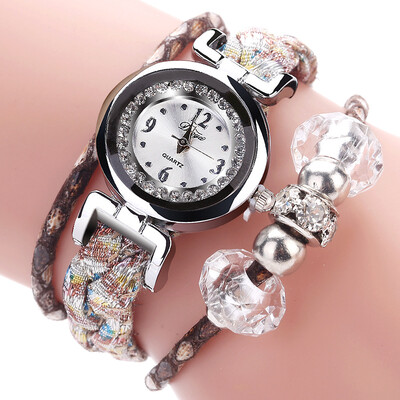Korean version of the girls watch handmade woven twist bracelet watch retro casual with rhinestone fashion ladies watch
Korean version of the girls watch handmade woven twist bracelet watch retro casual with rhinestone fashion ladies watch