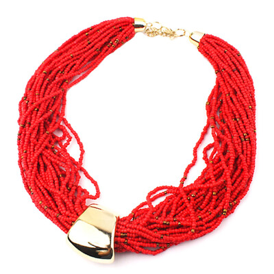 Handmade Necklace Bead Necklace Europe&the United States White Multicolor Multi layer Bohemia Beads Choker Necklace Women
Handmade Necklace Bead Necklace Europe&the United States White Multicolor Multi layer Bohemia Beads Choker Necklace Women