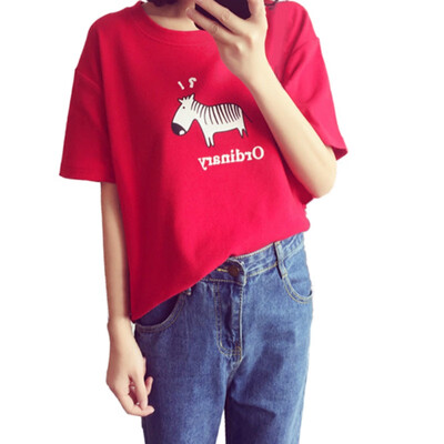 Cartoon Zebra Print Female T Shirt Harajuku T-Shirts Women Summer Short Sleeve O-Neck Casual Clothing Punk Tee Tops
Cartoon Zebra Print Female T Shirt Harajuku T-Shirts Women Summer Short Sleeve O-Neck Casual Clothing Punk Tee Tops