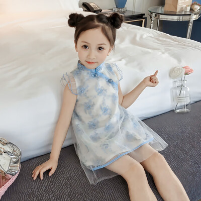 Girls National Wind Princess Mesh Cute Sweet Long Sleeve Embroidered Lace Sleeveless Cheongsam Dress 2-7Y Toddler Girl Dress
Girls National Wind Princess Mesh Cute Sweet Long Sleeve Embroidered Lace Sleeveless Cheongsam Dress 2-7Y Toddler Girl Dress