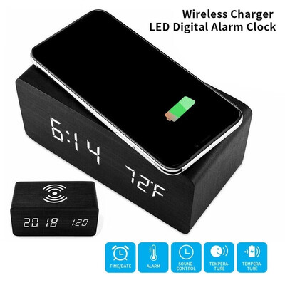 Wireless Charger LED Digital Alarm Clock&Thermometer&Date Qi Wireless Charging Pad Desk Clock
Wireless Charger LED Digital Alarm Clock&Thermometer&Date Qi Wireless Charging Pad Desk Clock