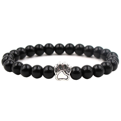 8 mm Black Volcanic Rock Turquoise Dog Foot Elastic Line Bracelet Unisex Pair Bracelet Jewellery Hot Gift
8 mm Black Volcanic Rock Turquoise Dog Foot Elastic Line Bracelet Unisex Pair Bracelet Jewellery Hot Gift
