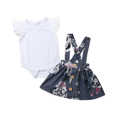 Newborn Infant Baby Girls Clothing Sets Cotton Flower Print Summer White Romper Tops Suspender Skirts Baby Girls Clothes 2019
Newborn Infant Baby Girls Clothing Sets Cotton Flower Print Summer White Romper Tops Suspender Skirts Baby Girls Clothes 2019
