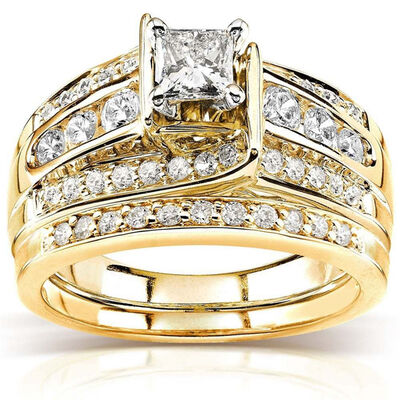 2Pcs\Set Charm Crystal 14K Yellow Gold White Topaz Ring Anniversary Gift Engagement Bridal Wedding Rings
2Pcs\Set Charm Crystal 14K Yellow Gold White Topaz Ring Anniversary Gift Engagement Bridal Wedding Rings