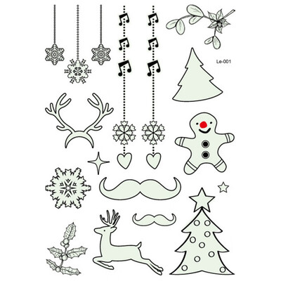 Christmas Tatoo Flash Luminous Tattoo Glow In The Dark Glitter Fluorescent Temporary Tattoos Stickers Water Transfer Body Art
Christmas Tatoo Flash Luminous Tattoo Glow In The Dark Glitter Fluorescent Temporary Tattoos Stickers Water Transfer Body Art