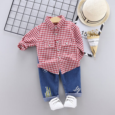 2019 New Autumn Children Baby Boys Casual Set Long Sleeve Plaid Print Blouse TopsDenim Pants Trouser Set
2019 New Autumn Children Baby Boys Casual Set Long Sleeve Plaid Print Blouse TopsDenim Pants Trouser Set