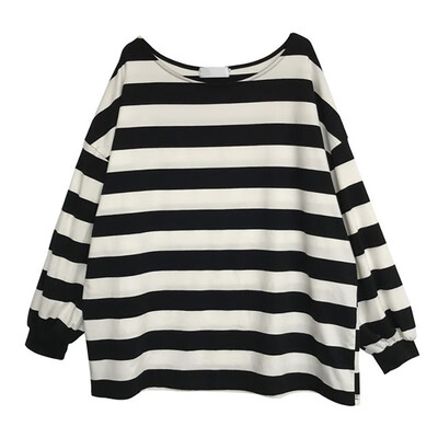 Women Tshirt Loose Round Collar Summer Stripes Print T Shirt Loose Lantern Sleeve Tee Tops Casual Simple Wild Long Style T-Shirt
Women Tshirt Loose Round Collar Summer Stripes Print T Shirt Loose Lantern Sleeve Tee Tops Casual Simple Wild Long Style T-Shirt