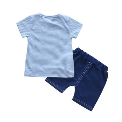 Hot children suit cartoon little fox striped short-sleeved shorts suit cottondenim leather for 0-5 years old
Hot children suit cartoon little fox striped short-sleeved shorts suit cottondenim leather for 0-5 years old