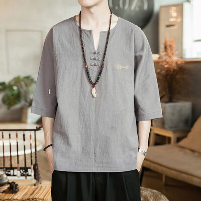 Toponeto Mens Summer Casual Cotton Linen Embroidery Three Quarter Sleeve T-shirt Tops
Toponeto Mens Summer Casual Cotton Linen Embroidery Three Quarter Sleeve T-shirt Tops
