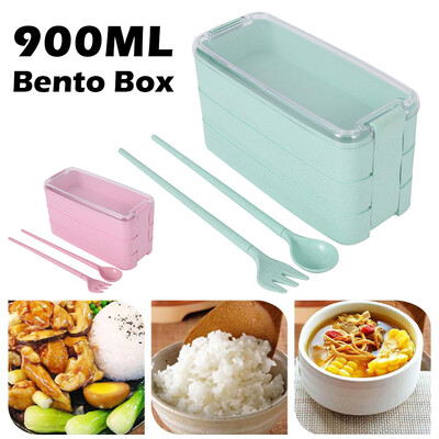 900ml 3 Layers Bento Box Eco-Friendly Lunch Box Food Container Wheat Straw Material Microwavable Dinnerware Lunchbox 2020 New
900ml 3 Layers Bento Box Eco-Friendly Lunch Box Food Container Wheat Straw Material Microwavable Dinnerware Lunchbox 2020 New