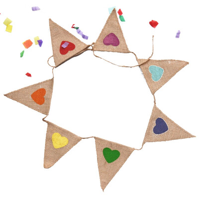 New Heart Triangular Flag Weeding Banner Party Garland Bunting Country Wedding Decor Linen cloth flag Party Flags Colorful
New Heart Triangular Flag Weeding Banner Party Garland Bunting Country Wedding Decor Linen cloth flag Party Flags Colorful