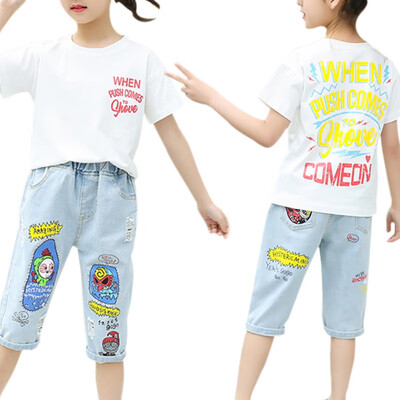 Summer Baby Girls Casual Fashion Short Sleeve Letter Print T-shirt TopsDenim Shorts Suits Costume Set
Summer Baby Girls Casual Fashion Short Sleeve Letter Print T-shirt TopsDenim Shorts Suits Costume Set