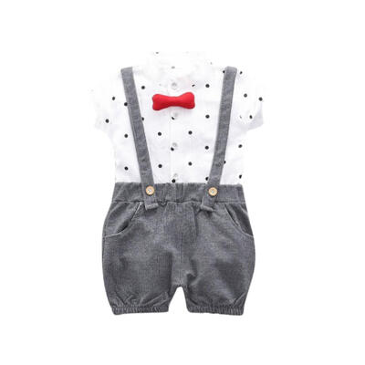 Baby Clothes Summer Baby Boys Short Sleeve Polka Dot Print Tops ShirtsStrap Shorts Casual Outfits Sets
Baby Clothes Summer Baby Boys Short Sleeve Polka Dot Print Tops ShirtsStrap Shorts Casual Outfits Sets