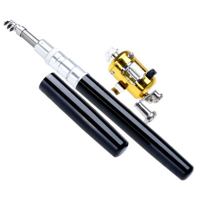 Portable Pocket Telescopic Mini Fishing Pole Aluminum Alloy Pen Shape Fishing Rod With Reel Wheel 6 Colors 
Portable Pocket Telescopic Mini Fishing Pole Aluminum Alloy Pen Shape Fishing Rod With Reel Wheel 6 Colors