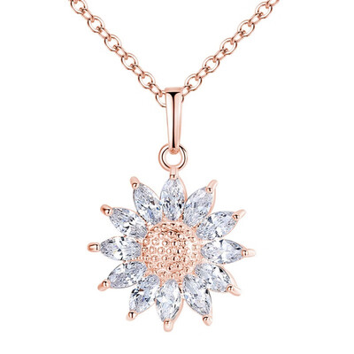 Sunflower Charm Necklaces SilverRose Gold Color Stainless Steel Rhinestone Pendant & Chain Women Jewelry
Sunflower Charm Necklaces SilverRose Gold Color Stainless Steel Rhinestone Pendant & Chain Women Jewelry