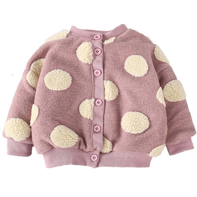 Coat Baby Girls Coat Cotton Thickening Polka Dot Long Sleeve Single-Breasted Jacket Autumn And Winter
Coat Baby Girls Coat Cotton Thickening Polka Dot Long Sleeve Single-Breasted Jacket Autumn And Winter