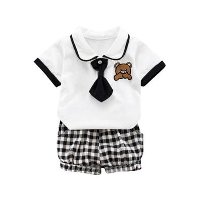 Baby Boys Clothes Summer Kids Boys Short Sleeve Cartoon Bear Print Tops Blouse T-shirtPlaid Shorts Children Casual Outfits Sets
Baby Boys Clothes Summer Kids Boys Short Sleeve Cartoon Bear Print Tops Blouse T-shirtPlaid Shorts Children Casual Outfits Sets
