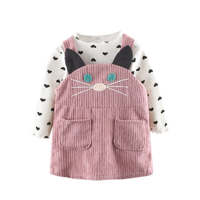 Autumn Set Baby Girls Long Sleeve Blouse Tops Cartoon Cate Pattern Strap Pants Casual Outfits Set
Autumn Set Baby Girls Long Sleeve Blouse Tops Cartoon Cate Pattern Strap Pants Casual Outfits Set