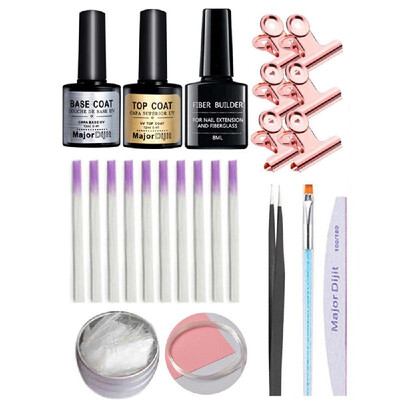 Fiber Builder Gel Fiberglass Upside Base Coat Tweezers Nail File UV Pen Clamps Set Nail Extension
Fiber Builder Gel Fiberglass Upside Base Coat Tweezers Nail File UV Pen Clamps Set Nail Extension
