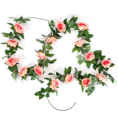 23m 16heads Artificial Rose Flowers Vines Fake Silk Flower Garlands Hanging Rose for Wedding Party Home Garden Decorations
23m 16heads Artificial Rose Flowers Vines Fake Silk Flower Garlands Hanging Rose for Wedding Party Home Garden Decorations
