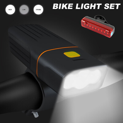 Waterproof Front Headlight with Tail Light Rechargeable Bicycle Lights Bike Light Set
Waterproof Front Headlight with Tail Light Rechargeable Bicycle Lights Bike Light Set