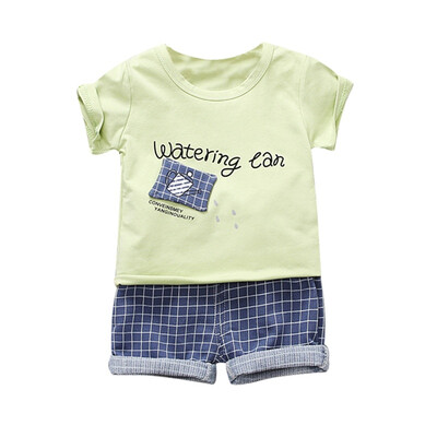 Baby Boys Clothes Summer Short Sleeve Cartoon Letter Print T-shirt TopsPlaid Shorts Casual Costume Set
Baby Boys Clothes Summer Short Sleeve Cartoon Letter Print T-shirt TopsPlaid Shorts Casual Costume Set