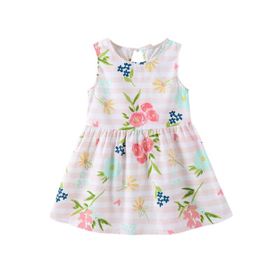 Girls Dress Children Baby Girl Sleeveless Round Neck Dress Toddler Flower Striped Printing Summer Casual Fashion Princess Dress
Girls Dress Children Baby Girl Sleeveless Round Neck Dress Toddler Flower Striped Printing Summer Casual Fashion Princess Dress
