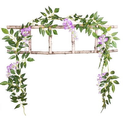 2m Simulation Wisteria Flower Vines Wedding Decorations Artificial Flowers Arch Decor with Green Leaves Hanging Wall Garland
2m Simulation Wisteria Flower Vines Wedding Decorations Artificial Flowers Arch Decor with Green Leaves Hanging Wall Garland