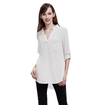Womens Shirt New Summer Chiffon Blouse Women Shirts Long Sleeve Pocket Tops Casual Loose Blouses Dip Hem Plus Size For Ladies
Womens Shirt New Summer Chiffon Blouse Women Shirts Long Sleeve Pocket Tops Casual Loose Blouses Dip Hem Plus Size For Ladies