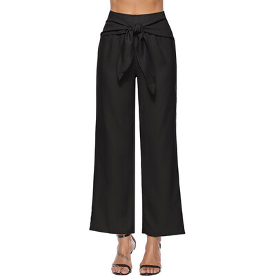 Summer Women Wide Leg Pants Loose High Waist Slim Pants Solid Bow Tie Bell Bottom Pant For Women
Summer Women Wide Leg Pants Loose High Waist Slim Pants Solid Bow Tie Bell Bottom Pant For Women
