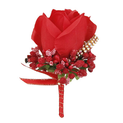 Wedding Bridal Groom Bling Rhinestone Boutonniere Silk Cloth Rose Flower Corsage
Wedding Bridal Groom Bling Rhinestone Boutonniere Silk Cloth Rose Flower Corsage
